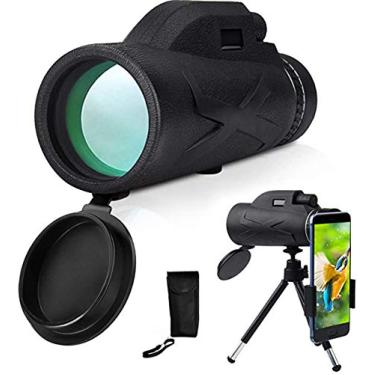 Imagem de 80x100 Monocular Starscope Telescope, Monocular High Power Waterproof Low Light, poderoso telescópio para smartphone com suporte e tripé ajustável para telefone celular