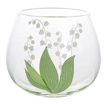 Imagem de PAYNAN Caneca de café de vidro com padrão de flor de 442 ml Copos de leite para casa escritório resistente ao calor