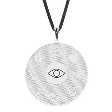 Imagem de Colar Mandala Boas Vibrações 34mm - Sunshine Cristais Cor:Prata