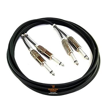 Imagem de Cabo de Áudio Blindado P10 Mono Duplo P10 Mono Duplo Profissional 9 Metros