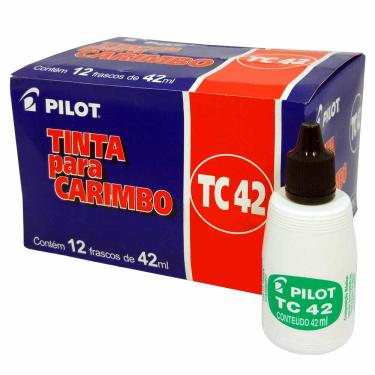 Imagem de Tinta para Carimbo Pilot TC42 Preta 12 Unidades 11283