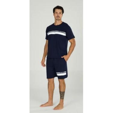 Imagem de Pijama Masculino Com Shorts E Camiseta - Pzama