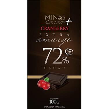 Imagem de CHOCOLATE MINAS CACAO EXTRA AMARGO 72% CACAU MAIS CRANBERRY 100G ZERO LACTOSE/GLÚTEN VEGANO
