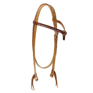 Imagem de Cabeçada Testeira Nó de Couro para Cavalo Rodeo West 28662