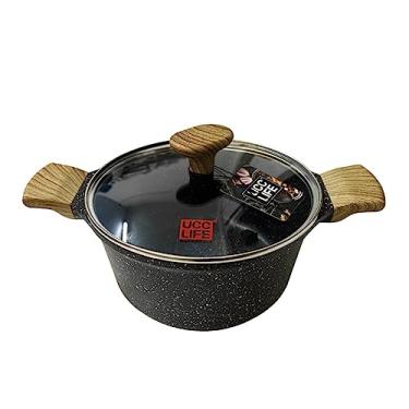 Imagem de Panela Caçarola antiaderente Alumínio Cerâmico com Tampa 24cm