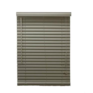 Imagem de Persiana Horizontal Pvc 50mm Natural Bege 80 (L) X 160 (A) C/Bandô 0,80 x 1,60 Tipo Madeira - Luxo