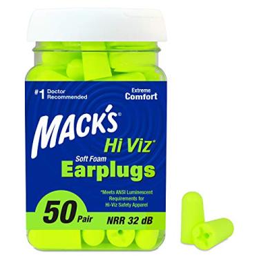 Imagem de Mack's Hi Viz Espuma macia – Pai, Yellow - Green, 50 Pair Jar