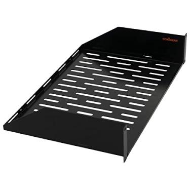 Imagem de ECHOGEAR Prateleira de rack 2U – Design universal funciona com qualquer rack – Comporta 50 bs de servidores, equipamento de rede ou equipamento AV – Prateleira de aço profundo de 30 cm com design ventilado – Hardware de instalação incluído