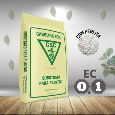 Imagem de Substrato Inerte 50/50 Carolina Soil de Turfa de Sphagno com Perlita Expandida 8kg 40L EC0,1 Fórmula 2100 e Classe Interna XLVI com PH 5,5