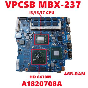 Imagem de A1820708a para sony vpcsb MBX-237 placa-mãe do portátil com i3/i5/i7 cpu 216-0809000 512mb gpu
