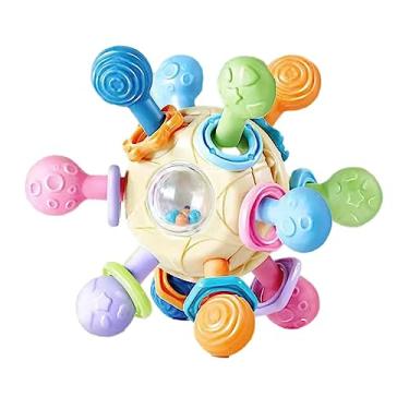 Imagem de Brinquedo Sensorial Manhattans | 3 em 1 Bolas Sensoriais Coloridas para Bebês - Brinquedo de bola para bebês, brinquedos de chocalho, brinquedos sensoriais para bebês de 0-3-6-12 meses para Pinnkl