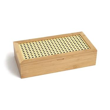 Imagem de Oikos - Caixa Decorativa Palha Indiana e Bambu 8 Nichos