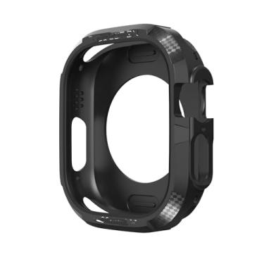 Imagem de SDUTIO Capa TPU para Apple Watch Ultra Case 49mm 45mm 41mm 44mm 40mm 42mm Protetor de pára-choques para série Iwatch SE 8 Ultra 7 6 5 4 3 49 (Cor: Preto, Tamanho: 49mm)