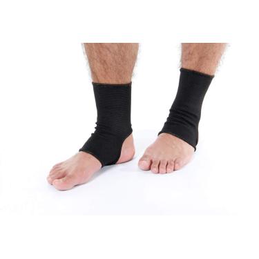 Imagem de Protetor de Tornozelo Tornozeleira Elastica - Preta - M - Par