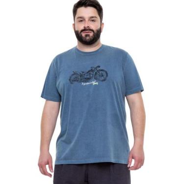 Imagem de Camiseta Plus Size Hangar 33 Estonada Azul