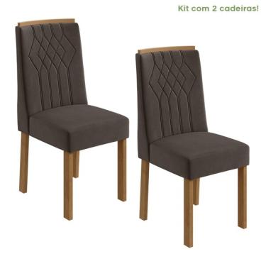 Imagem de Conjunto 2 Cadeiras Para Sala De Jantar Exclusive Amêndoa Cle