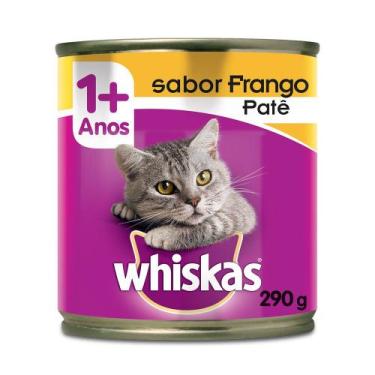 Imagem de Patê Whiskas Para Gatos Adultos Sabor Frango Lata 290G