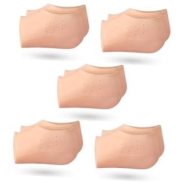Imagem de 2 pares de altura interna aumentando a altura da palmilha aumentando palmilhas invisíveis protetores de calcanhar de silicone mangas de calcanhar copos de calcanhar de silicone almofadas de calcanhar