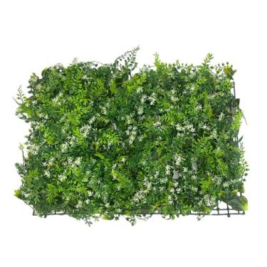 Imagem de Painel Jardim Vertical Planta Artificial Decoração 60x40cm, Painel de Jardim Vertical Artificial, Folhagem Mista com Samambaias e flores, Decoração para Parede, Ideal para eventos e lojas.