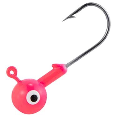 Imagem de Dr.Fish Pacote com 20 cabeças de pesca com cabeçotes de cabra de cabeça redonda de cabeça esférica ganchos afiados para pesca de robalo, truta, panfish Walleye, isca viva, isca macia, água doce, água salgada, 1,4 g