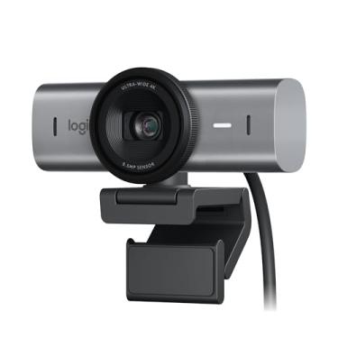 Imagem de Webcam Ultra HD 4K Logitech MX Brio Com Microfones com Redução de Ruído, Qualidade de Imagem Aprimorada por IA, Protetor de Privacidade e Conexão USB-C - Grafite