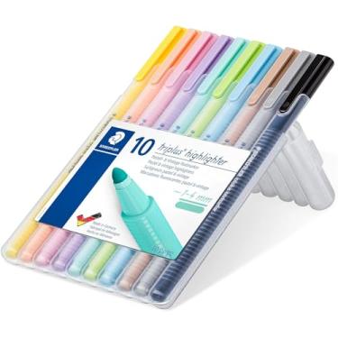 Imagem de Marcador de Texto, Staedtler, Triplus, 362 CSB10, 10 Cores Pastel