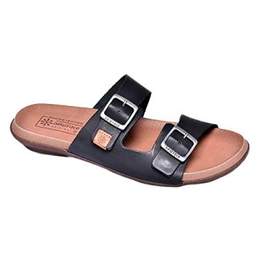 Imagem de Sandália Birken Couro Fivelas New Face Feminina