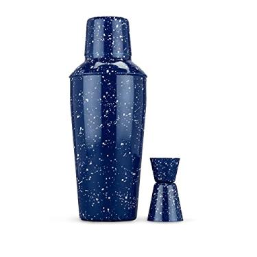 Imagem de Foster & Rye Cobbler esmaltado salpicado estilo acampamento e conjunto de coqueteleira dupla