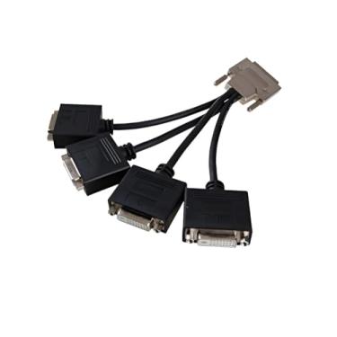 Imagem de Seenoo Cabo breakout VHDCI e adaptador VHDCI (SCSI 68Pin) M para 4 portas DVI-D (24+1) F Splitter Breakout Cable para placas gráficas NVIDIA e VisionTek