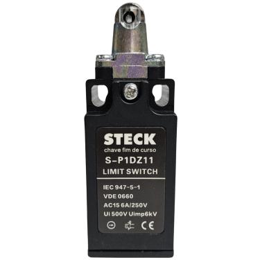 Imagem de Chave Fim De Curso 1 Ent. Pistão Termoplástico C/Roldana SP1DZ11 - Steck Steck