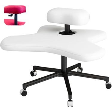 Imagem de Cadeiras de escritório de meditação para adultos, cadeira de mesa de ioga para redução de dor nas costas/assento corretivo de postura ergonômica com altura ajustável (preto), 23,6 polegadas