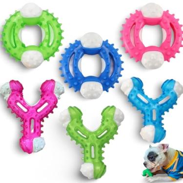 Imagem de Brinquedo Pet Mordedor Nylon Resistente Osso Cães Médio Port (Rosa Y)