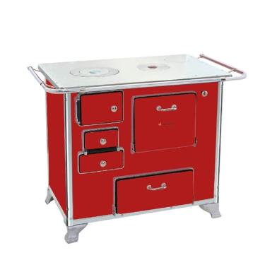 Imagem de Fogão a Lenha N1 Venâncio Gab Tradicional 28955 Chaminé à Direita Vermelho