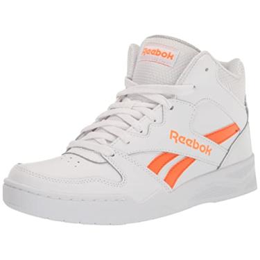 Imagem de Reebok BB4500 Hi 2 Tênis masculino, Branco/Laranja Smash/Cinza Puro, 39