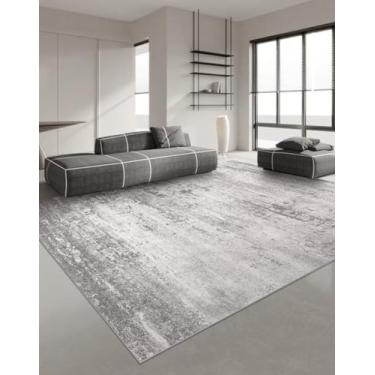 Imagem de Tapete minimalista de cor sólida estilo japonês Tapetes bege para sala de estar Quarto vestiário Tapete para pés Hall Sofá Área Tapete grande, flanela 10,160x200cm 63x78,7in