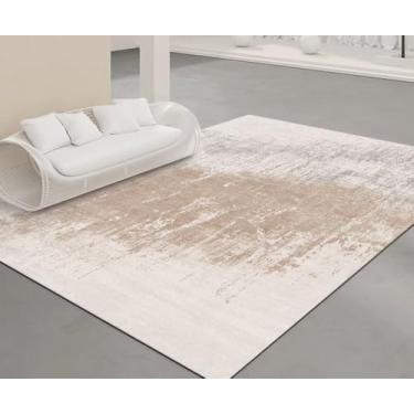 Imagem de Tapete minimalista de cor sólida estilo japonês tapetes bege para sala de estar quarto vestiário tapete para pés hall sofá área tapete grande, flanela 3.200 x 250 cm 78,7 x 98 pol.