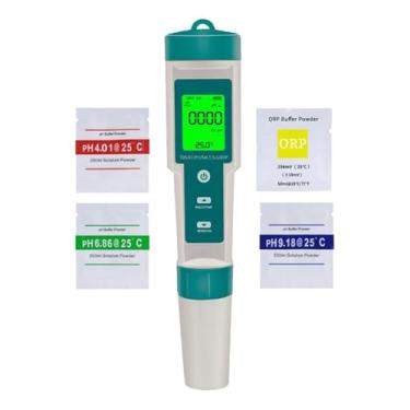 Imagem de Generic 8 em 1 testador de qualidade da água kit de teste de água tds orp ec salinidade temperatura sg ph h2 medidor de qualidade da água caneta para