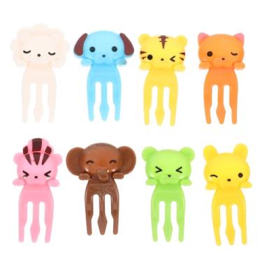 Imagem de TOYANDONA Palhetas de Garfo de Frutas para Crianças, Linda Caixa Bentô Decoração, Garfos Pequenos Garfos de Sobremesa Mini Palito de Dente de Desenho para Bolo, Sobremesa, Pastelaria, Artigos de Festa, 8 peças