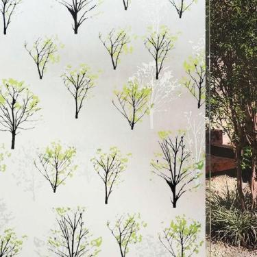 Imagem de Pelicula Adesivo Eletrostatica Vidro Jateado Arvore Prateada - Open St