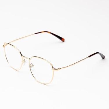 Imagem de Armação Óculos de Grau Feminina Metal Retangular / Maria- Óculos Sunrise-Feminino