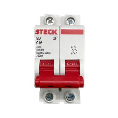 Imagem de Disjuntor Steck Bipolar Duplo Curva C 10a, 16a, 20a, 25a, 32a, 40a, 50