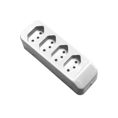 Imagem de Tomada Regua Móvel Quadrupla 10a Multipla Sobrepor Cinza - Fame