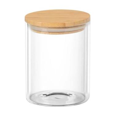 Imagem de Pote Hermético 450ml Vidro Boro E Tampa De Bambu Class Home