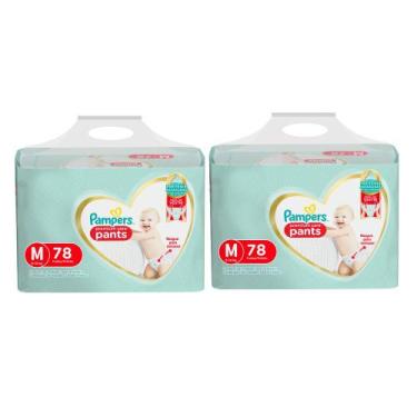 Imagem de Kit 2 Fralda Infantil Pampers Premium Care Pants Tamanho M com 78 Unid