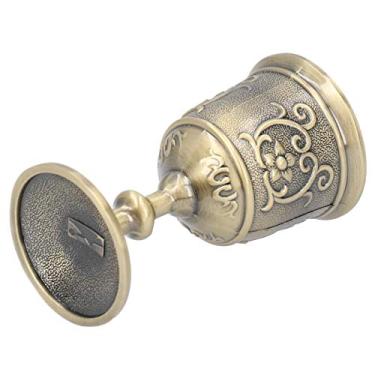 Imagem de Taça de Bronze Vintage Em Relevo Cálice Real para Camadas de Festa Europeia de Uísque (58x30x15cm / 22,83x11,81x5,91 pol.)