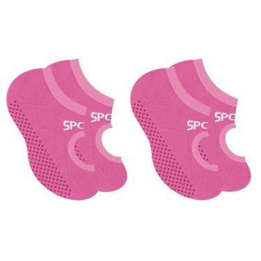 Imagem de Kit Com 2 Pares De Meias Sapatilha Antiderrapante Yoga Pilates Selene,