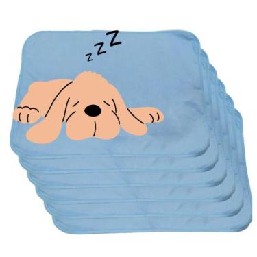 Imagem de 6 Caminhas para Cães e Gatos Dobrável 200 Lavagens 70x50 Azul Antipulg