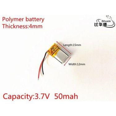 Imagem de (1pc) Pilha Bateria 3,7v 50mah  Fone Ouvido 4mmx12mmx15mm - KMIG