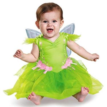 Imagem de Disney Disguise Fantasia infantil de luxo para meninas Tinker Bell, Verde, (6-12 mths)