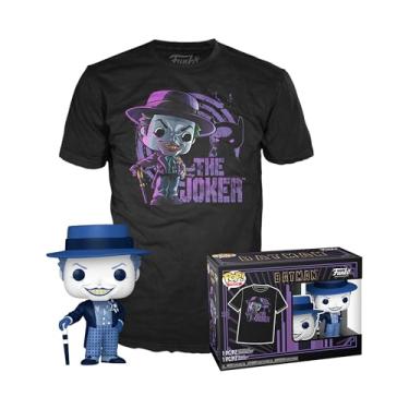 Imagem de Funko Pop! & Tee: Batman - (1989) - o Coringa - P - Batman 1989 - Camiseta - Roupas com boneco de vinil colecionável - Ideia de presente - Brinquedos e blusa de manga curta para adultos, unissex,